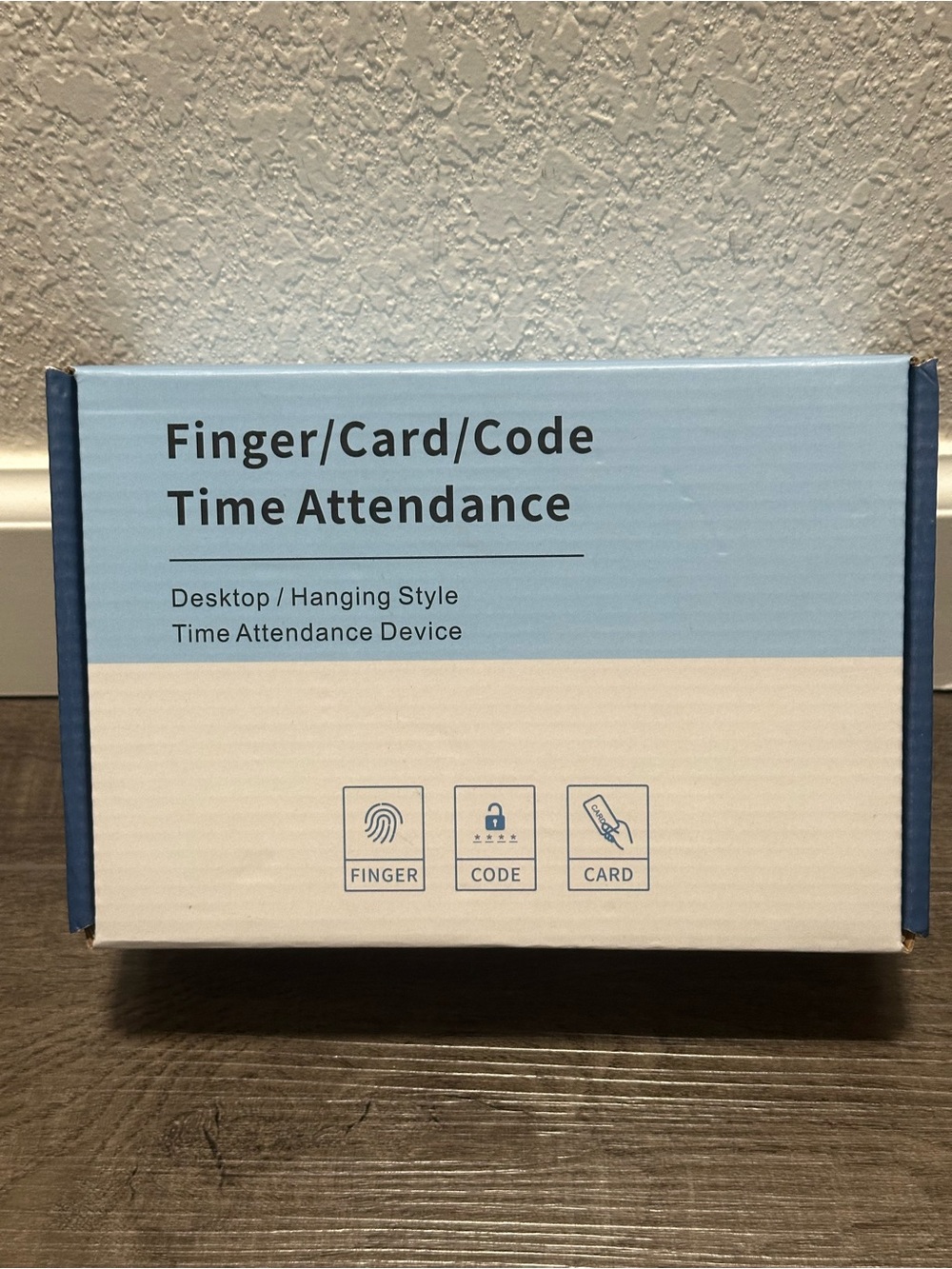 Finger/Card/Code Time Attendance Device - Blue and White